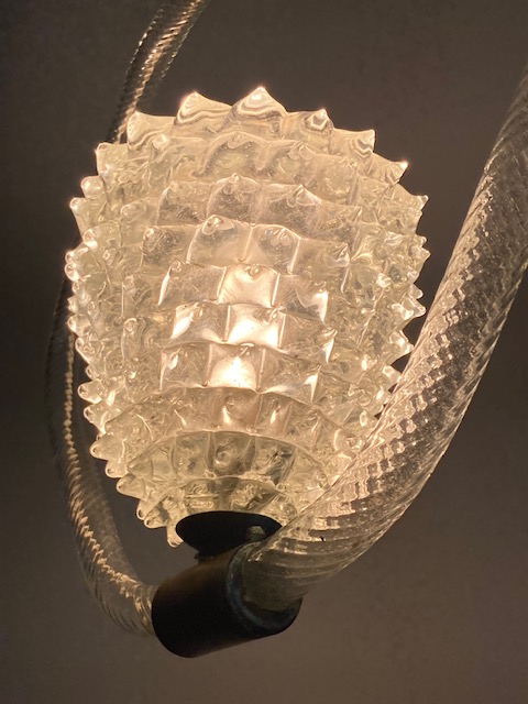 4813076 Antico Lampadario anni 40 Murano